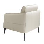 Paris Prix Fauteuil Design En Cuir "Benito" 82cm Beige