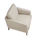 Paris Prix Fauteuil Design En Cuir "Benito" 82cm Beige