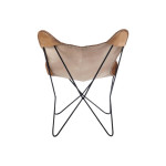 Paris Prix Fauteuil Design En Cuir "Papillon" 73cm Marron
