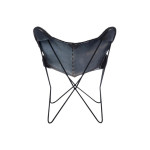 Paris Prix Fauteuil Design En Cuir "Papillon" 92cm Noir