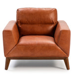 Paris Prix Fauteuil Design En Cuir "Quizas" 102cm Marron