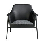 Paris Prix Fauteuil Design En Cuir "Salvador" 80cm Noir
