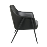 Paris Prix Fauteuil Design En Cuir "Salvador" 80cm Noir