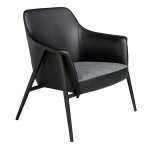 paris prix Fauteuil Design en Cuir "Salvador" 80cm Noir