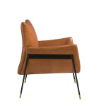 Paris Prix Fauteuil Design En Cuir "Thurman" 87cm Marron