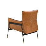 Paris Prix Fauteuil Design En Cuir "Thurman" 87cm Marron