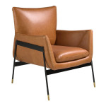 paris prix Fauteuil Design en Cuir "Thurman" 87cm Marron
