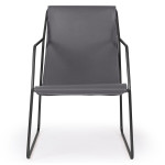 Paris Prix Fauteuil Design En Métal "Lysio" 88cm Gris & Noir