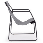 Paris Prix Fauteuil Design En Métal "Lysio" 88cm Gris & Noir
