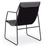 Paris Prix Fauteuil Design En Métal "Lysio" 88cm Gris & Noir