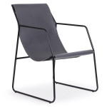 paris prix Fauteuil Design en Métal "Lysio" 88cm Gris & Noir