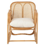 Paris Prix Fauteuil Design En Rotin "Casablanca" 65cm Naturel