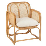 paris prix Fauteuil Design en Rotin "Casablanca" 65cm Naturel