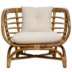 Paris Prix Fauteuil Design En Rotin "Farah" 79cm Naturel