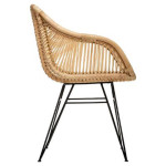 Paris Prix Fauteuil Design En Rotin "Koeta" 85cm Naturel