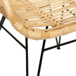 Paris Prix Fauteuil Design En Rotin "Koeta" 85cm Naturel