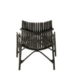 Paris Prix Fauteuil Design En Rotin "Margery" 84cm Noir