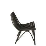 Paris Prix Fauteuil Design En Rotin "Margery" 84cm Noir