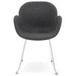 Paris Prix Fauteuil Design En Tissu "Jungo" 87cm Noir