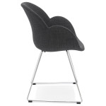 Paris Prix Fauteuil Design En Tissu "Jungo" 87cm Noir