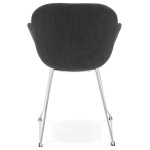 Paris Prix Fauteuil Design En Tissu "Jungo" 87cm Noir