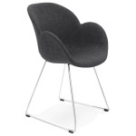 paris prix Fauteuil Design en Tissu "Jungo" 87cm Noir
