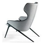Paris Prix Fauteuil Design En Tissu "Léonard" 102cm Gris