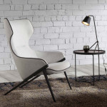 Paris Prix Fauteuil Design En Tissu "Léonard" 102cm Gris
