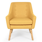 Paris Prix Fauteuil Design En Tissu "Luigi" 85cm Jaune