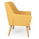 Paris Prix Fauteuil Design En Tissu "Luigi" 85cm Jaune