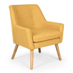 paris prix Fauteuil Design en Tissu "Luigi" 85cm Jaune
