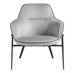 Paris Prix Fauteuil Design En Tissu "Nouas" 84cm Gris