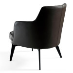 Paris Prix Fauteuil Design En Tissu "Pied De Poule" 82cm Noir