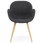 Paris Prix Fauteuil Design En Tissu "Pikko" 84cm Gris Foncé