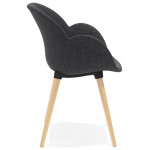 Paris Prix Fauteuil Design En Tissu "Pikko" 84cm Gris Foncé