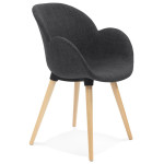 paris prix Fauteuil Design en Tissu "Pikko" 84cm Gris Foncé