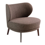 paris prix Fauteuil Design en Tissu "Tony" 84cm Marron