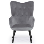 Paris Prix Fauteuil Design En Velours "Artic" 100cm Gris