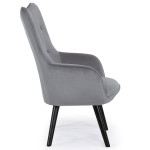 Paris Prix Fauteuil Design En Velours "Artic" 100cm Gris