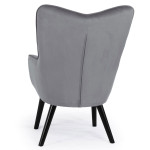 Paris Prix Fauteuil Design En Velours "Artic" 100cm Gris