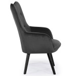 Paris Prix Fauteuil Design En Velours "Artic" 100cm Noir