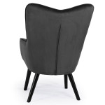 Paris Prix Fauteuil Design En Velours "Artic" 100cm Noir