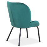 Paris Prix Fauteuil Design En Velours "Giovanni" 86cm Vert