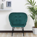 Paris Prix Fauteuil Design En Velours "Giovanni" 86cm Vert