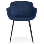 Paris Prix Fauteuil Design En Velours "Javier" 80cm Bleu