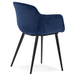 Paris Prix Fauteuil Design En Velours "Javier" 80cm Bleu