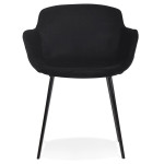 Paris Prix Fauteuil Design En Velours "Javier" 80cm Noir