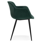 Paris Prix Fauteuil Design En Velours "Javier" 80cm Vert