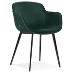 paris prix Fauteuil Design en Velours "Javier" 80cm Vert