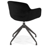 Paris Prix Fauteuil Design En Velours "Loana" 80cm Noir
